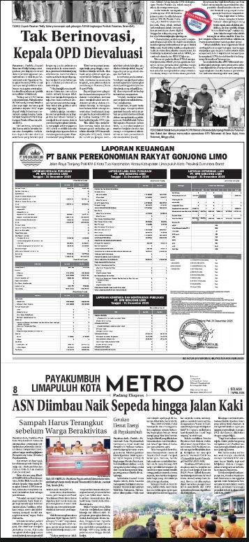 Unggahan Laporan Keuangan Pada Surat Kabar 